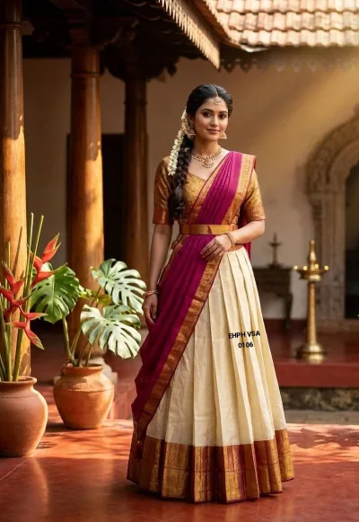 Women's Cotton Silk Lehenga Set with Rangoli Silk Dupatta